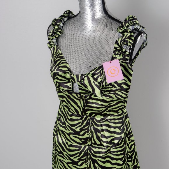 NWT Capsule 98 Cindy Printed Ruffle Mini Dress - 6 - Picture 3 of 5